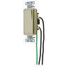 Switches and Lighting Controls, Spec Grade, Decorator Switches, General Purpose AC, Double Pole, 20A 120/277V AC, Back and Side Wired, Pre-Wired with 8" #12 THHN, Ivory