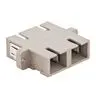 Image of FASCDSS6BE Fiber Optic Adapters, SC Duplex, Screw Mounting, Zircon Sleeves, Beige, 6 Pack