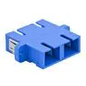 Image of FASCDSS6B Fiber Optic Adapters, SC Duplex, Screw Mounting, Zircon Sleeves, Blue, 6 Pack