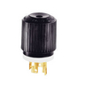 Locking Devices, Industrial, Male Plug, 30A 3-Phase 120V AC, 400Hz, 3-Pole 4-Wire Grounding, NEMA FSL3, Screw Terminal, Black and White.