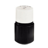 Locking Devices, Industrial, Female Connector Body, 30A 3-Phase Wye 120/208V AC, 400Hz, 4-Pole 5-Wire Grounding, FSL4R, ScrewTerminal, Black and White.