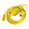 Power Protection Products, GFCI Linecords, Commercial, Auto Set, 15A 125V AC, 5-15R, 25' Cord Length, 4-6 mA Trip Level, Yellow