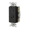 Image of GFR15BLK Power Protection Devices, Receptacle, Self Test, GFCI, 15A 125V, 2-Pole 3-Wire Grounding, 5-15R, Black