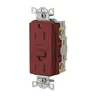 Image of GFR15R Power Protection Devices, Receptacle, Self Test, GFCI, 15A 125V, 2-Pole 3-Wire Grounding, 5-15R, Red