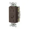 Image of GFR15 Power Protection Devices, Receptacle, Self Test, GFCI, 15A 125V, 2-Pole 3-Wire Grounding, 5-15R, Brown