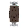 Image of GFR15 Power Protection Devices, Receptacle, Self Test, GFCI, 15A 125V, 2-Pole 3-Wire Grounding, 5-15R, Brown