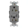 Image of GFR20GRY Power Protection Devices, Receptacle, Self Test, GFCI, 20A 125V, 2-Pole 3-Wire Grounding, 5-20R, Gray