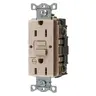 Image of GFRST15ALB Power Protection Products, GFCI Receptacle, Self Test, Commercial Grade, 15A 125V, 2-Pole 3-Wire Grounding, 5-15R, With Alarm, Almond