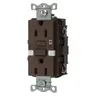 Image of GFRST15NL Heavy Duty Commercial AUTOGUARD® Self-Test GFCI Receptacle with Nightlight, 15A, Brown