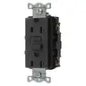 Image of GFRST20BKB Power Protection Products, GFCI Receptacle, Self Test, Commercial Grade, 20A 125V, 2-Pole 3-Wire Grounding, 5-20R, With Alarm, Black