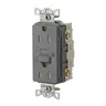 Image of GFRTR15GRY Power Protection Devices, Receptacle, Self Test, GFCI, TR, Commercial Grade, 15A 125V, 2-Pole 3-Wire Grounding, 5- 15R, Gray