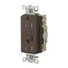 Image of GFRTR15 Power Protection Devices, Receptacle, Self Test, GFCI, TR, Commercial Grade, 15A 125V, 2-Pole 3-Wire Grounding, 5- 15R, Brown