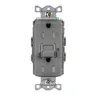 Image of GFRTW15GRY Power Protection Devices, Receptacle, Self Test, GFCI, TRWR, Commercial Grade, 15A 125V, 2-Pole 3-Wire Grounding, 5-15R, Gray