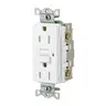 Image of GFRTW15W Power Protection Devices, Receptacle, Self Test, GFCI, TRWR, Commercial Grade, 15A 125V, 2-Pole 3-Wire Grounding, 5-15R, White Almond