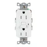 Image of GFRTW15W Power Protection Devices, Receptacle, Self Test, GFCI, TRWR, Commercial Grade, 15A 125V, 2-Pole 3-Wire Grounding, 5-15R, White Almond