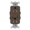 Image of GFRTW15 Power Protection Devices, Receptacle, Self Test, GFCI, TRWR, Commercial Grade, 15A 125V, 2-Pole 3-Wire Grounding, 5- 15R, Brown