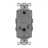 Image of GFRTW20GRY Power Protection Devices, Receptacle, Self Test, GFCI, TRWR, Commercial Grade, 20A 125V, 2-Pole 3-Wire Grounding, 5-20R, Gray