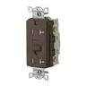 Image of GFRTW20 Power Protection Devices, Receptacle, Self Test, GFCI, TRWR, Commercial Grade, 20A 125V, 2-Pole 3-Wire Grounding, 5- 20R, Brown