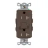 Image of GFRTW20 Power Protection Devices, Receptacle, Self Test, GFCI, TRWR, Commercial Grade, 20A 125V, 2-Pole 3-Wire Grounding, 5- 20R, Brown