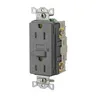 Image of GFRWR15GRY Power Protection Devices, Receptacle, Self Test, GFCI, WR, Commercial Grade, 15A 125V, 2-Pole 3-Wire Grounding, 5-15R, Gray