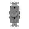 Image of GFRWR15GRY Power Protection Devices, Receptacle, Self Test, GFCI, WR, Commercial Grade, 15A 125V, 2-Pole 3-Wire Grounding, 5-15R, Gray