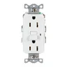 Image of GFRWR15W Power Protection Devices, Receptacle, Self Test, GFCI, WR, Commercial Grade, 15A 125V, 2-Pole 3-Wire Grounding, 5-15R, White