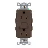 Image of GFRWR15 Power Protection Devices, Receptacle, Self Test, GFCI, WR, Commercial Grade, 15A 125V, 2-Pole 3-Wire Grounding, 5-15R, Brown