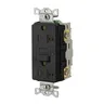 Image of GFRWR20BLK Power Protection Devices, Receptacle, Self Test, GFCI, WR, Commercial Grade, 20A 125V, 2-Pole 3-Wire Grounding, 5-20R, Black