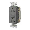 Image of GFRWR20GRY Power Protection Devices, Receptacle, Self Test, GFCI, WR, Commercial Grade, 20A 125V, 2-Pole 3-Wire Grounding, 5-20R, Gray