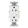 Image of GFRWR20W Power Protection Devices, Receptacle, Self Test, GFCI, WR, Commercial Grade, 20A 125V, 2-Pole 3-Wire Grounding, 5-20R, White