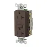 Image of GFRWR20 Power Protection Devices, Receptacle, Self Test, GFCI, WR, Commercial Grade, 20A 125V, 2-Pole 3-Wire Grounding, 5-20R, Brown