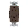 Image of GFRWR20 Power Protection Devices, Receptacle, Self Test, GFCI, WR, Commercial Grade, 20A 125V, 2-Pole 3-Wire Grounding, 5-20R, Brown