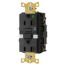 Receptacle, 20A, Com, HG, Self test, Tamper Resistant, Nightlight, GFR, Black