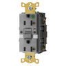 Receptacle, 20A, Com, HG, Self test, Tamper Resistant, Nightlight, GF, Gray
