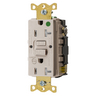 Receptacle, 20A, Comm, HG, Self test, Tamper Resistant, Alarm, GFR, Light Almond