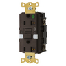 Receptale, Ground Fault, 20A, COM, HG, Self Test, Nightlight, GFR, Brown
