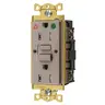 Image of GFST82ALIG Power Protection Products, GFCI Receptacles, Self Test, IG, Tamper and Weather Resistant, Hospital Grade, 15A 125V, 2-Pole 3-Wire Grounding, 5-15R