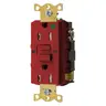 Image of GFST82RTR Power Protection Products, GFCI Receptacles, Self Test, Tamper and Weather Restant, Hospital Grade, 15A 125V, 2-Pole 3- Wire Grounding, 5-15R, Red