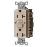 Image of GFWRST20AL Power Protection Devices, Receptacle, Self Test, GFCI, WR, Commercial Grade, 20A 125V, 2-Pole 3-Wire Grounding, 5-20R, Almond