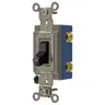 Image of HBL1201BK Extra Heavy Duty Industrial Grade, Toggle Switches, General Purpose AC, Single Pole, 15A 120/277V AC, Back and Side Wired Toggle