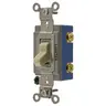 Image of HBL1201IL Industrial Grade, Illuminated Toggle Switches, General Purpose AC, Single Pole, 15A 120/277V AC, Back and Side Wired Toggle