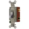 Image of HBL1223GY Extra Heavy Duty Industrial Grade, Toggle Switches, General Purpose AC, Three Way, 20A 120/277V AC, Back and Side Wired Toggle