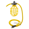 Temporary Lighting Products, 12/3 100' Straight Blade Light String, With Plastic Guard. 10 Fixtures