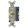 Image of HBL1382I Extra Heavy Duty Industrial Grade, Toggle Switches, General Purpose AC, Double Pole Double Throw Center Off, 15A 120/277V AC Toggle