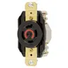 Image of HBL2410 Locking Devices, Twist-Lock®, Industrial, Flush Receptacle, 20A 125/250V, 3-Pole 4-Wire Grounding, L14-20R, Screw Terminal, Black