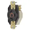 Image of HBL2640 Locking Devices, Twist-Lock®, Industrial, Flush Receptacle, 30A 480V AC, 2-Pole 3-Wire Grounding, L8-30R, Screw Terminal, Black