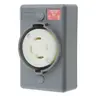 Image of HBL2730SR Dispositivos de bloqueo, Twist-Lock®, Cubierta de seguridad, Receptáculo de montaje en superficie, 30A trifásico delta 480V CA, 3 polos 4 hilos