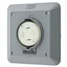 Image of HBL2740SR2 Locking Devices, Twist-Lock®, Safety Shroud, 2-Gang Semi Flush Receptacle, 30A 3-Phase Delta 600V AC, L17-30R