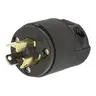 Image of HBL4720CBK Locking Devices, Twist-Lock®, Industrial, Male Plug, 15A 125V, 2-Pole 3-Wire Grounding, L5-15P, Screw Terminal, Black