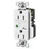 Image of HBL5260WSA Surge Protective Devices, SPIKESHIELD TVSS Duplex Receptacle with Light, 15A 125V, 5-15R, White